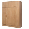 PLACARD TANA PIU ALTI 4 PUERTAS DE ABRIR CON BAULERA COLOR CARAMELO