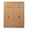 PLACARD TANA PIU ALTI 4 PUERTAS DE ABRIR CON BAULERA COLOR CARAMELO