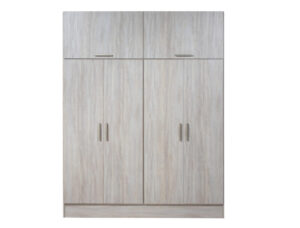 PLACARD TANA PIU ALTI 4 PUERTAS DE ABRIR CON BAULERA COLOR FRESNO BLANCO