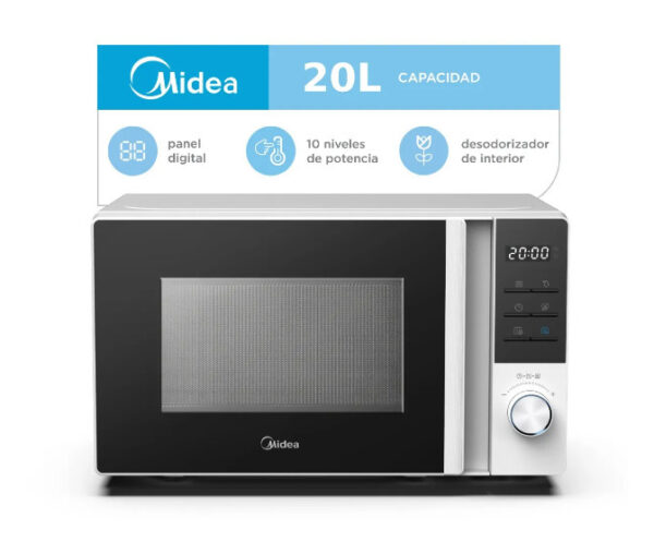 MICROONDAS MIDEA 20 LTS DIGITAL BLANCO