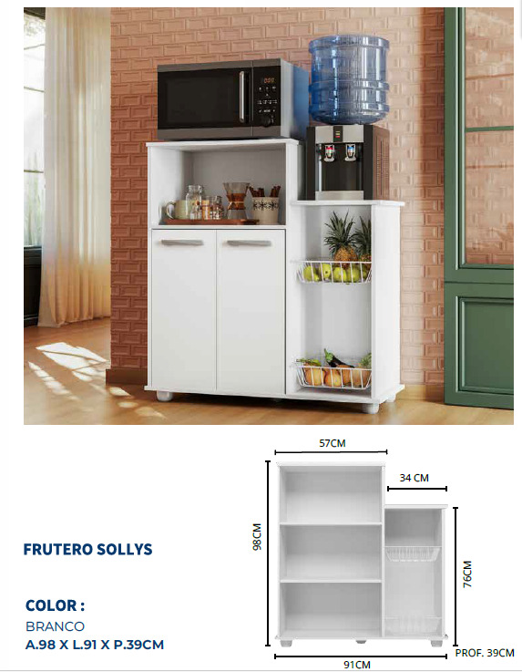 FRUTERO PORTA MICROONDAS SOLLYS POLIMAN