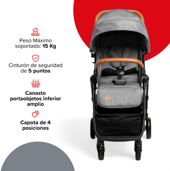 COCHE BEBESIT PASEO T-FLEX GRIS