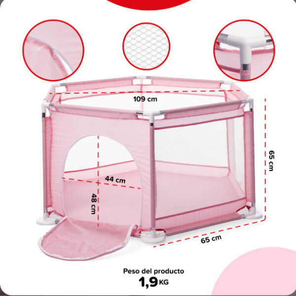 CORRALITO BEBESIT ROSA PLEGABLE