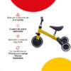 TRICICLO BEBESIT AMARILLO CON BARRA 2 EN 1