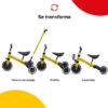 TRICICLO BEBESIT AMARILLO CON BARRA 2 EN 1