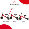 TRICICLO BEBESIT ROJO CON BARRA 2 EN 1
