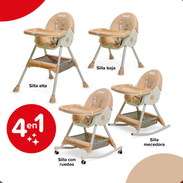SILLA DE COMER BEBESIT MECEDORA BEIGE