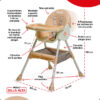 SILLA DE COMER BEBESIT MECEDORA BEIGE