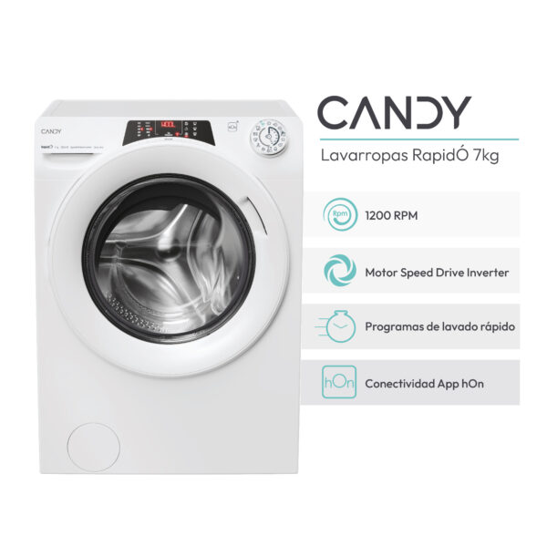 LAVARROPA CANDY 7 KG-1200 RPM BLANCOINVERTER
