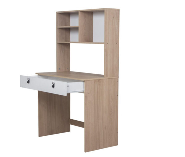 WhatsApp Image 2026-08-08 at 19.22.34 ESCRITORIO 0,90 CON ALZADA 1CAJON LEGGERO ROBLE KENDALBLANCO TEXTURADO RICCHEZZE