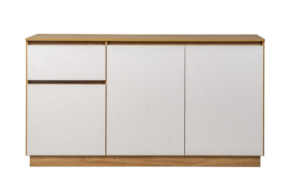 BAHIUT 3 PUERTAS 1 CAJON MESINA HICKORY / BLANCO TEXTURADO