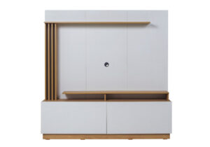 CENTRO ENTRETENIMIENT SCALETTA MESINA HICKORY / BLANCO TEXTURADO