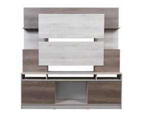 CENTRO ENTRETRETENIMIENTO MESINA 1,80 MTS. PINO BLANCO/NEBRASKA GRIS