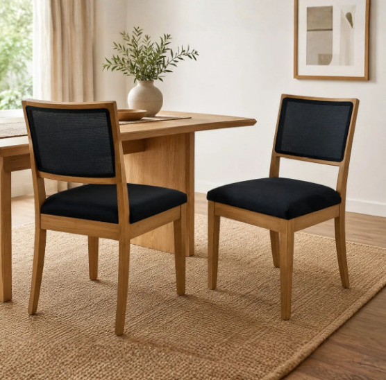 SILLA RELAX MIEL TAPIZADO NEGRO X 6 UNIDADES