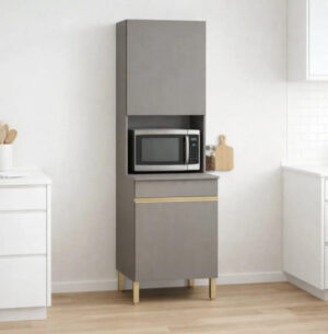 MODULO PORTA MICROONDAS 2 PUERTAS LINE GRIS