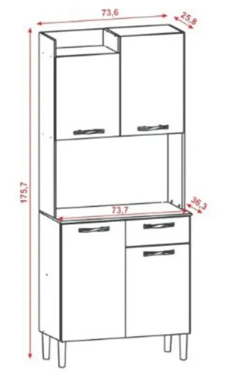 KIT COCINA 4 PUERTAS GENOVA -KITS PARANA-