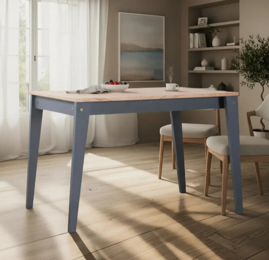 MESA NORDICA 1.10 X 0.75 GRIS TAPA NATURAL