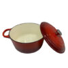 OLLA VONNE DE HIERRO ESMALTADO 26 CM ROJA-CAPACIDAD 5.5 LT