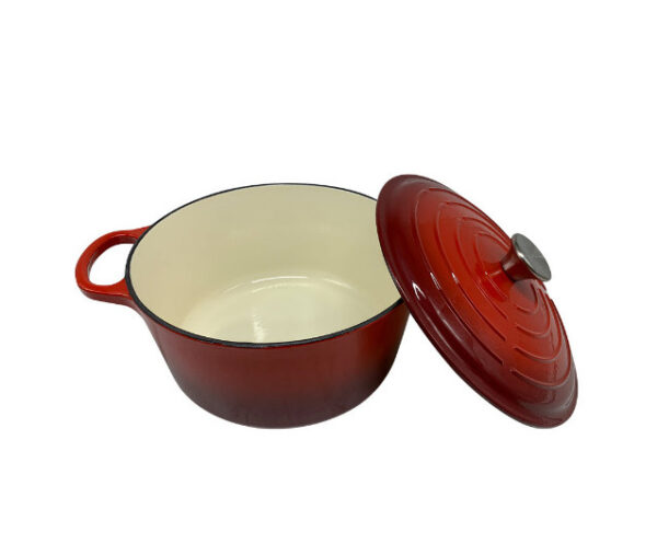 OLLA VONNE DE HIERRO ESMALTADO 26 CM ROJA-CAPACIDAD 5.5 LT