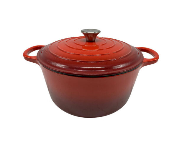 OLLA VONNE DE HIERRO ESMALTADO 26 CM ROJA-CAPACIDAD 5.5 LT