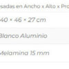 ALACENA ARCO 1.40 4 PUERTAS BLANCO ALUMINIO
